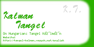 kalman tangel business card